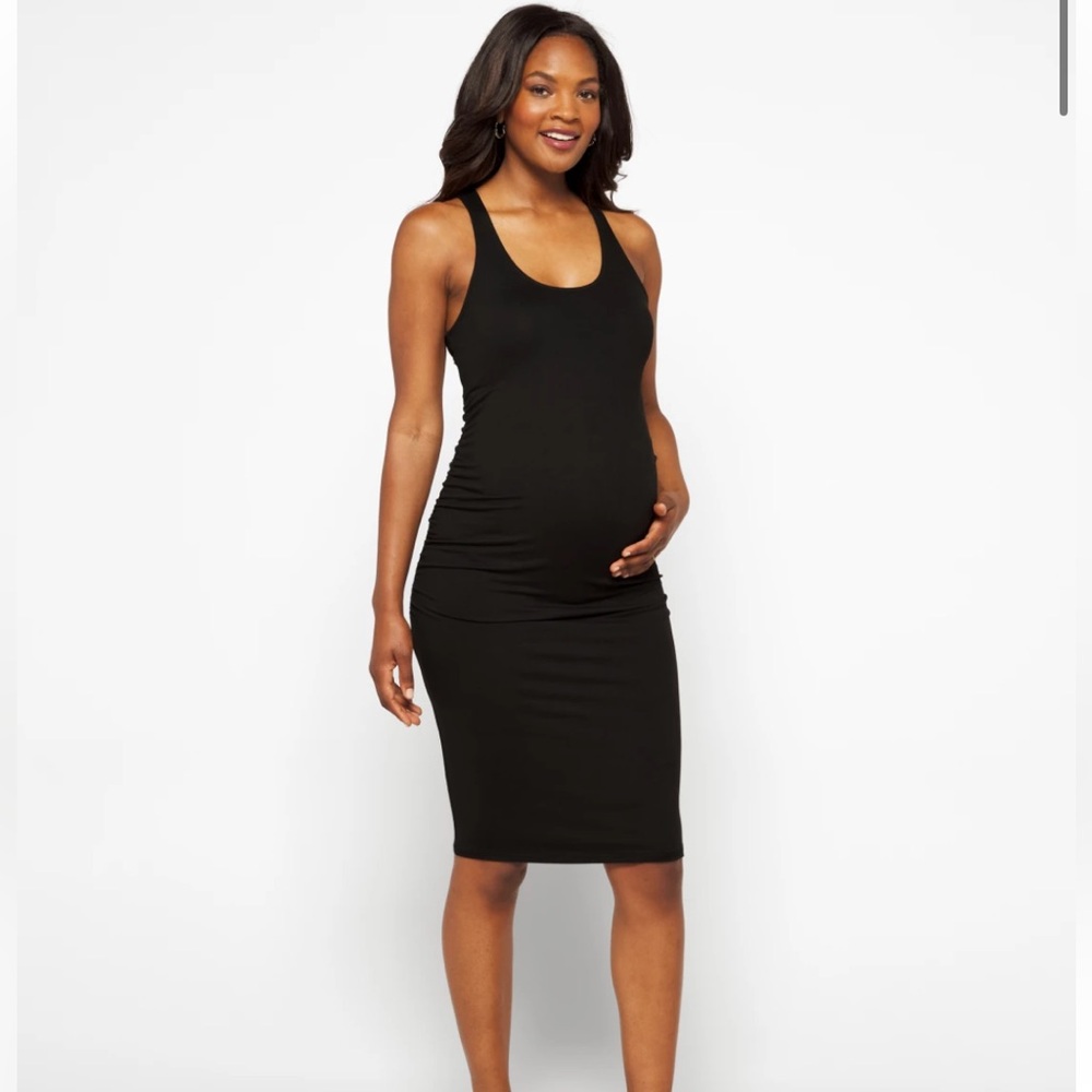 Market and Spruce Ren Maternity Racerback Midi Dress